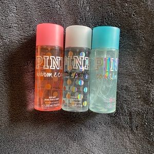 Bundle of 3 PINK body mists (8.4 fl oz each)
